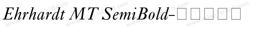 Ehrhardt MT SemiBold字体转换